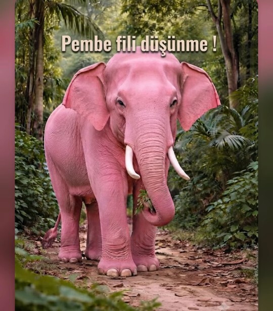 Pembe fili düşünme! 🐘 desem ne yapardın?
