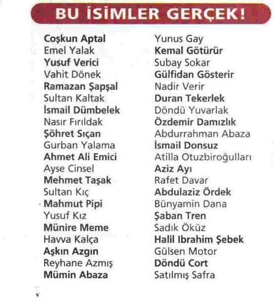 Soyadınız nedir soyadınız dan memnun musunuz?