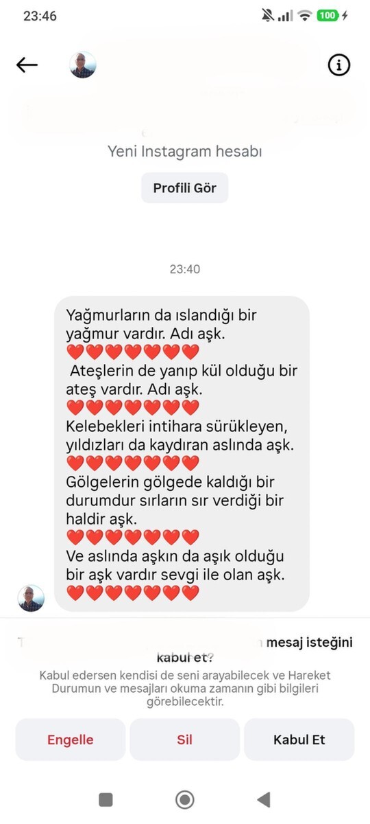 Instagramdan size de böyle saçma, spam mesajlar sık sık geliyor mu?
