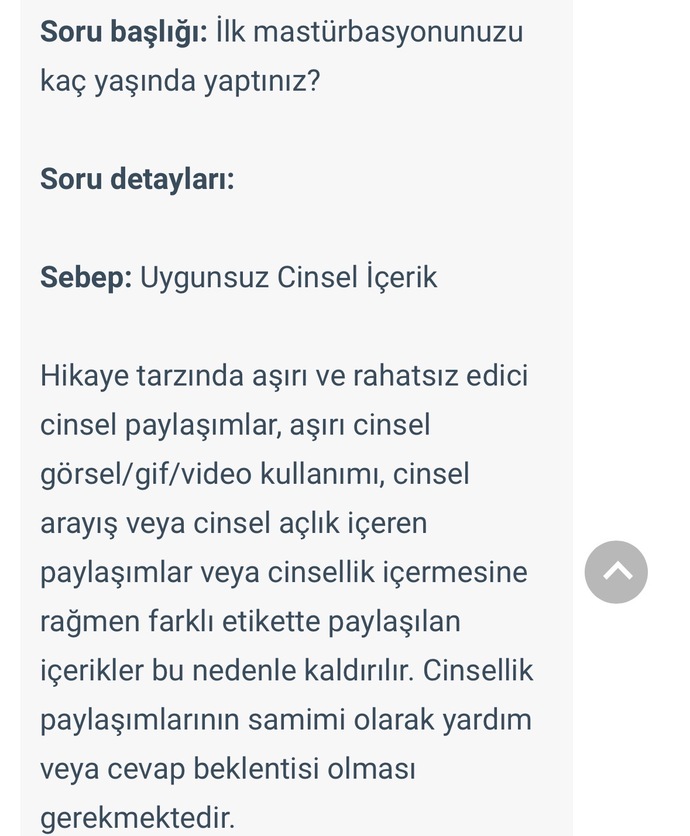 Sizce bu sorunun kalkma sebebi nedir aşırı derecede uygunsuz olan ne?