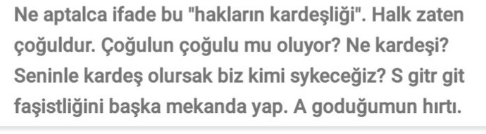 İnsanlar siyasi görüşe cevap verirken neden hemen argo ve hakarete sarılıyor?