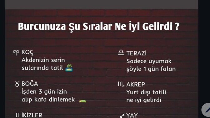 Burcuna göre sana iyi gelecek şey neymiş 😯?