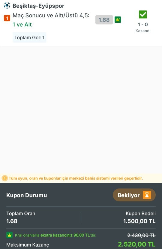 Vurdugunuz en buyuk para neydi?
