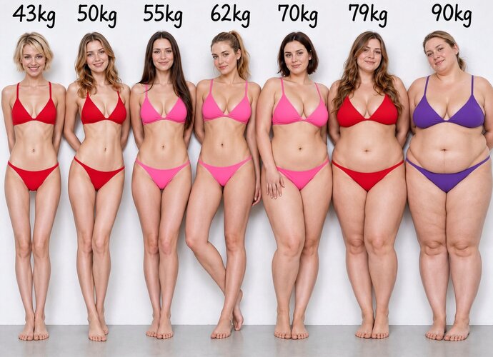 Sizce kilo açısından hangi vücut tipi bir kadını daha kadınsı ve güzel gösterir?