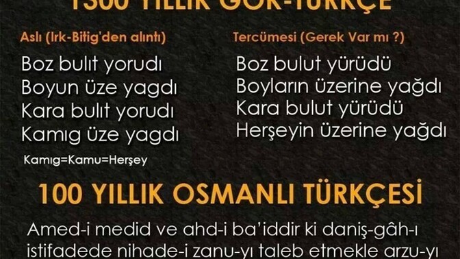 Eski Türkçe hangisi sayılır, Osmanlıca mı yoksa Göktürkçe mi?