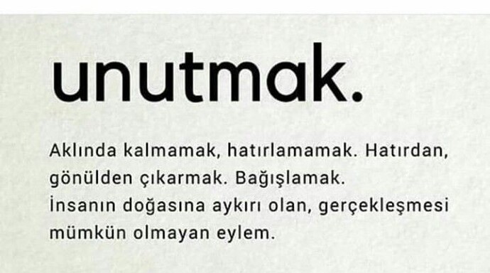 Unutmak bir kayıp mı?