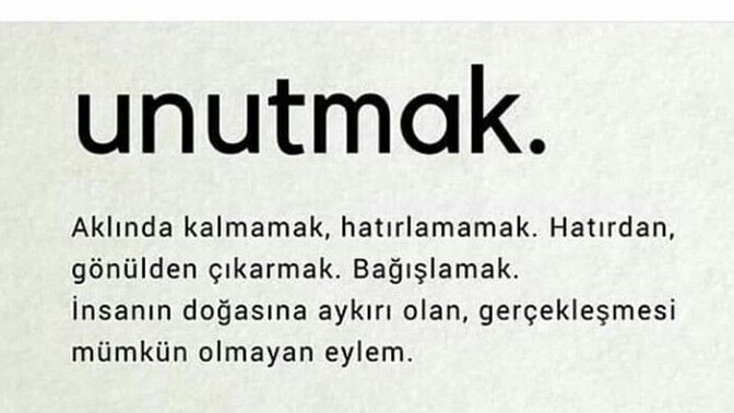 Unutmak bir kayıp mı?