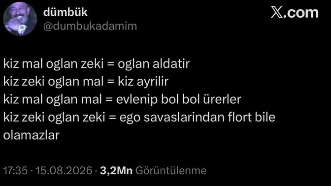 Sizce ilişkilerde sorun gerçekten zeka farkı mı, yoksa ego mu?