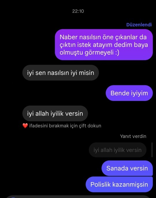 3 yılın ardından ilk defa ben yazdım, ama biraz mesafeli davrandı o şarkının bana gönderme olduğunu biliyorum neden böyle yapıyor?