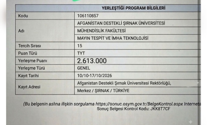 Benim sonuç 🥴