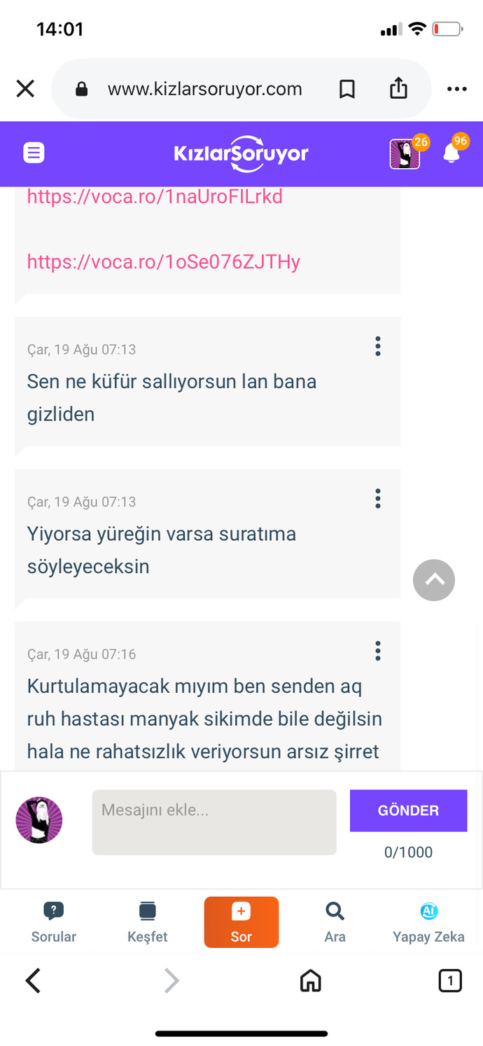 Ben cevap vermedikçe neden ısrarla yazıyor, bu ısrarın sebebi ne olabilir?