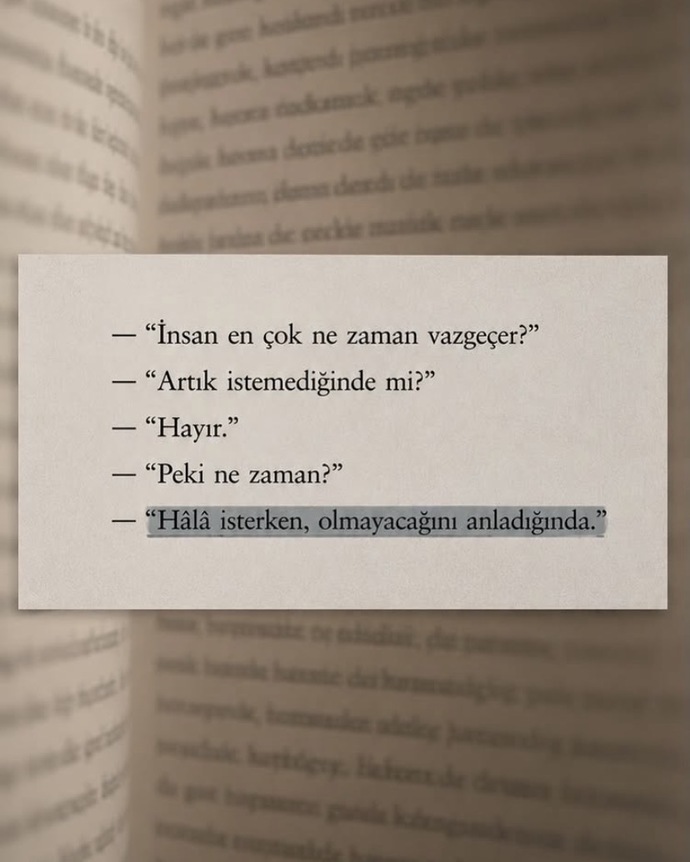 İnsan ne zaman vazgeçer?