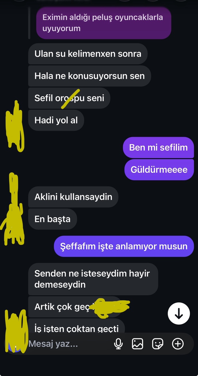 Bana bunları dedi napim?
