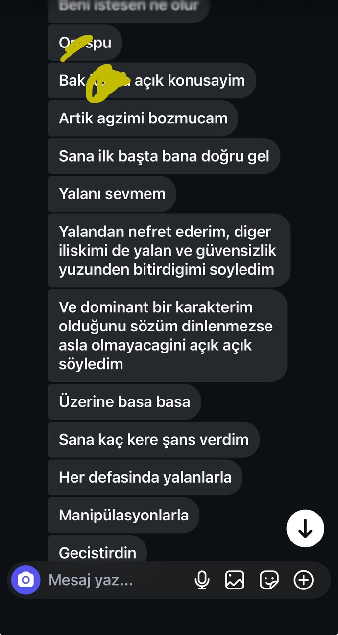 Bana bunları dedi napim?