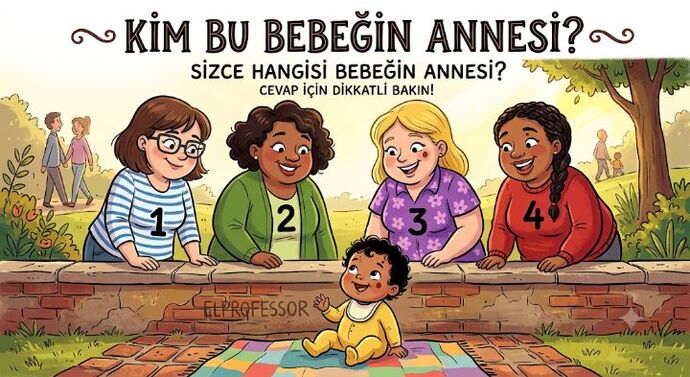 Resimdekilerden hangisi bu bebeğin annesi?