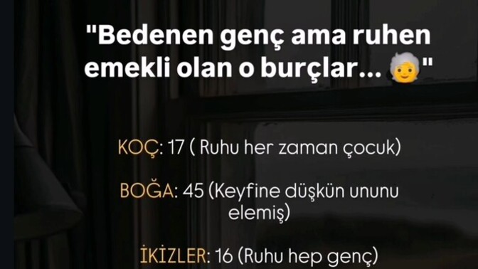 Burcuna göre ruhen kaç yaşındasın🧐?