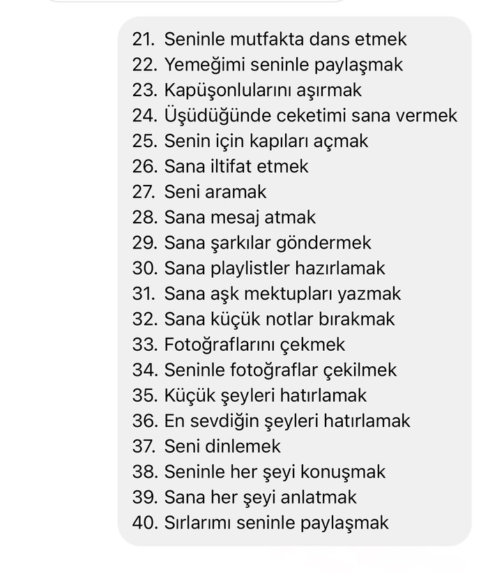 Sevdiğiniz insanla neler yapmak isterdiniz?