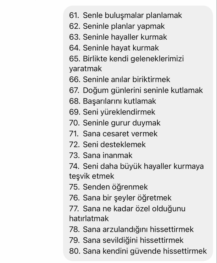 Sevdiğiniz insanla neler yapmak isterdiniz?