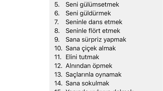 Sevdiğiniz insanla neler yapmak isterdiniz?