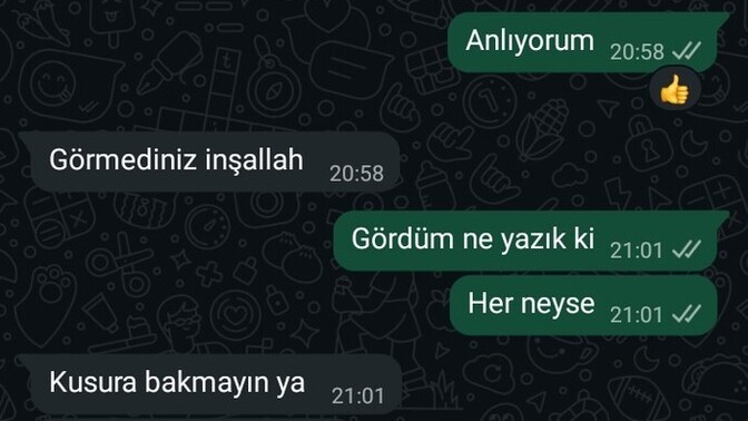 Telefoncu WhatsApp konuşmasında bana özel foto atıp tersledi, böyle bir işletme normal mi?