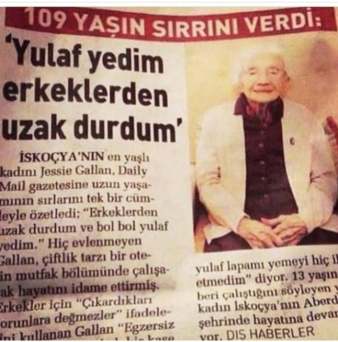 Sizce uzun ve sağlıklı yaşamanın sırrı nedir?