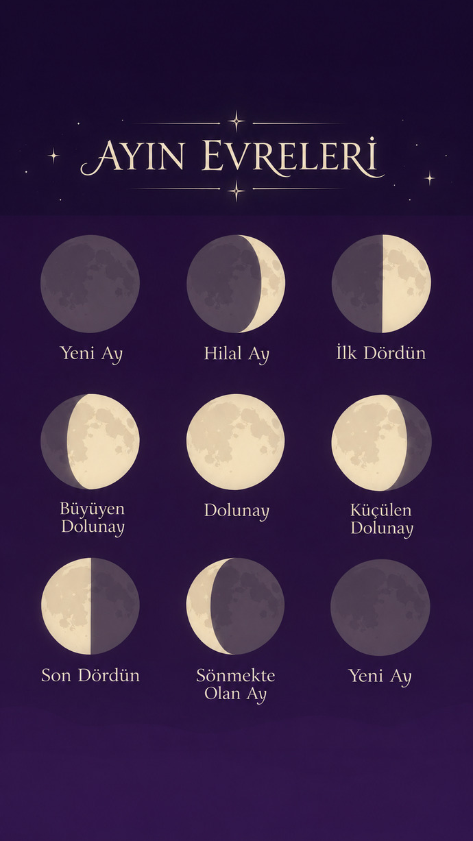 🌙 Bir ay evresi seç ve gizli karakter yönünü keşfet! ✨️?
