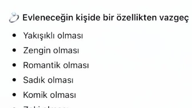 Evleneceğini kişide iki özellikten vazgeçicek olsanız hangisi olur bu?