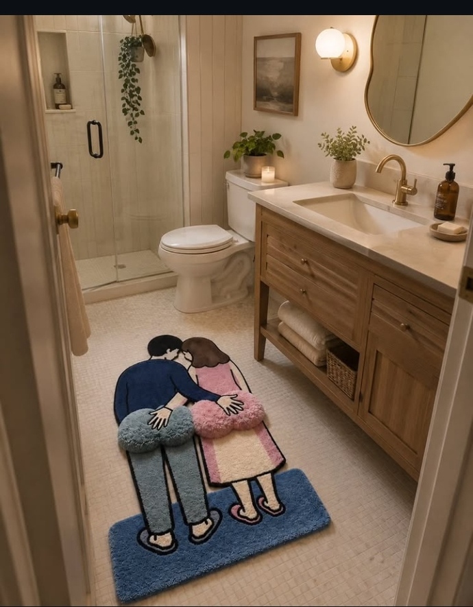 Evinizde figürlü banyo paspası kullanırmısınız?
