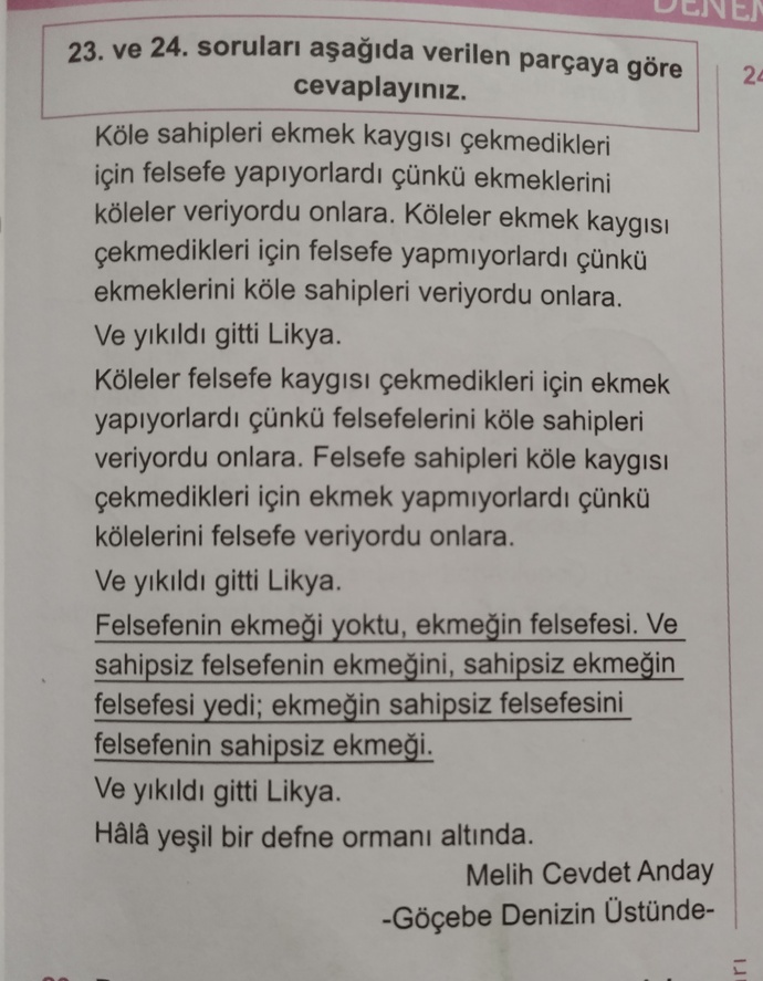 Benim mi algılarım kapalı bu yazıdan ne anladınız?