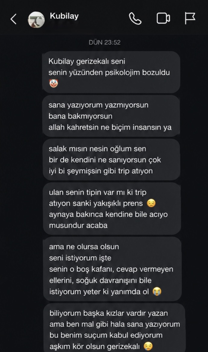 Sizce reddeden erkek neden engelliyor ve yazıklarımı görüyor mudur 😭?