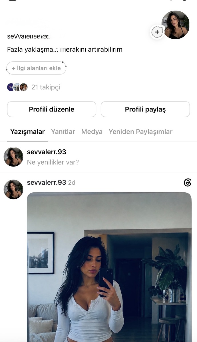 Şu fake hesapla threads’de bi erkeği kandırsam sizce yer mi?