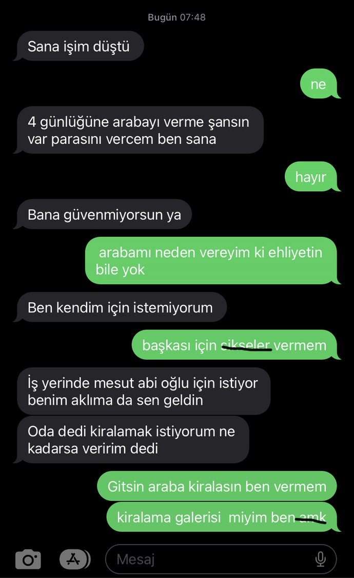 Başkası adına emanet araba ister miydiniz?