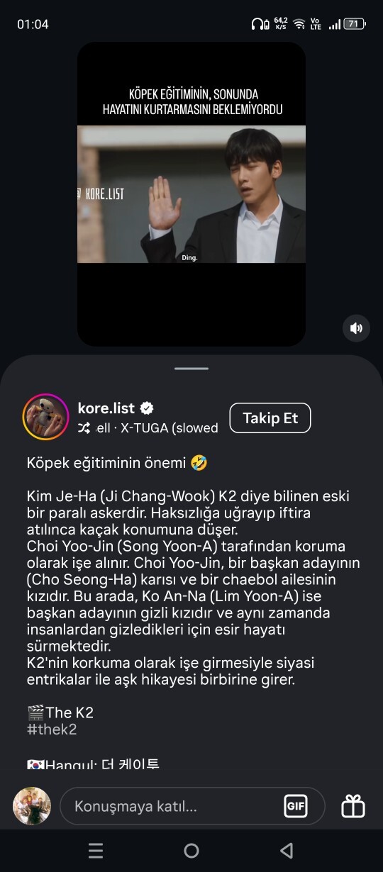 Bugüne bi şarkı bırak ve film/dizi önerisinde bulun?