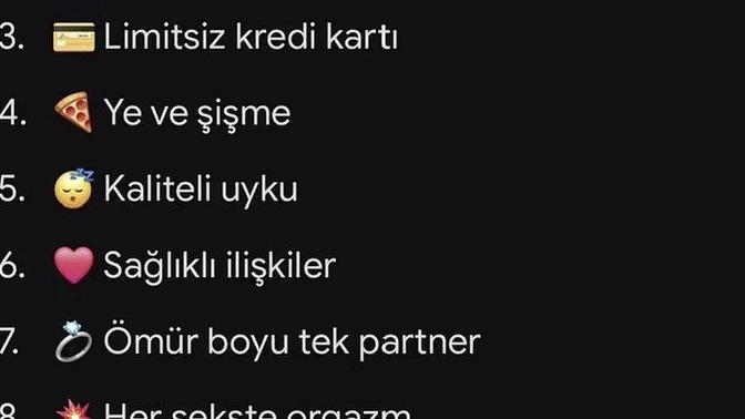 Sadece iki madde seçecek olsan neleri seçerdin?