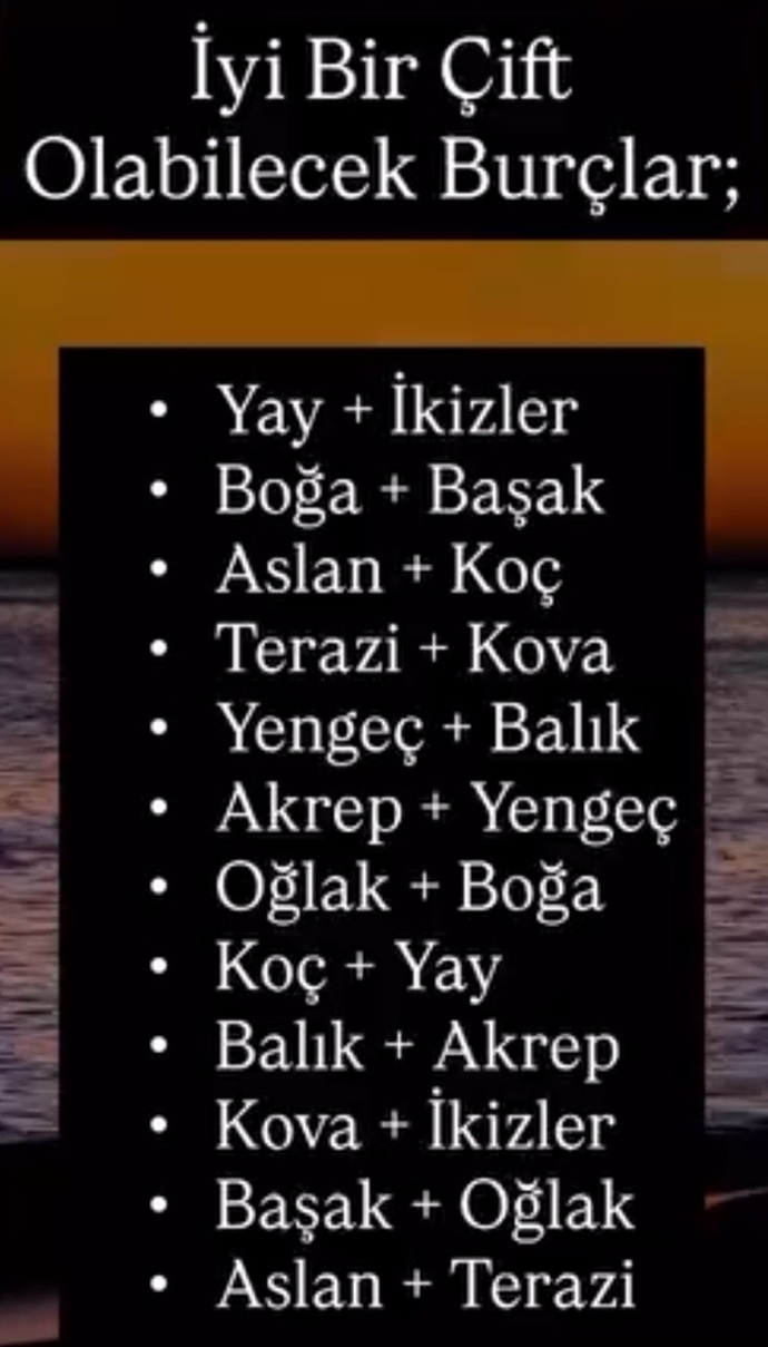 Sizce, İyi bir çift olacak burçlar eşleşmesi doğru mu 🙄?