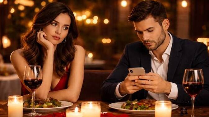 Sevgilinle buluştuğunda telefon elinden düşmezse ne yaparsın?