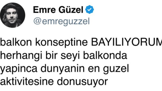 Balkonda vakit geçirmeyi sever misiniz?