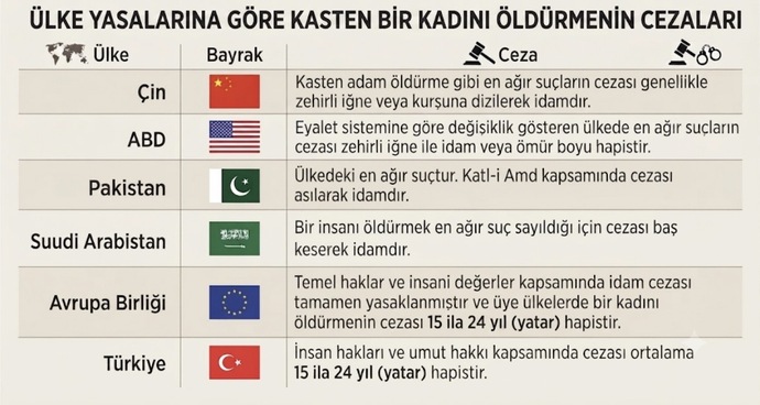 Bir kadını/çocuğu haksız yere öldüren katillerin cezası ne olmalı sizce?
