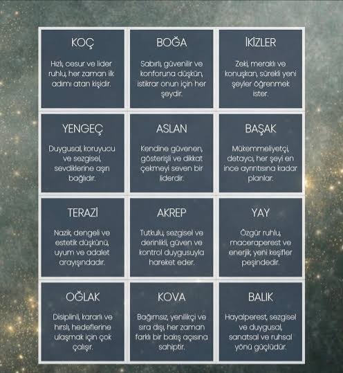 Burcunun en belirgin karakter özelliği sence ne?