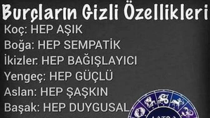 Burcunun gizli bir özelliğini itiraf et bakalım? Herkesin bilmediği ama sende kesin olan ne 👀?
