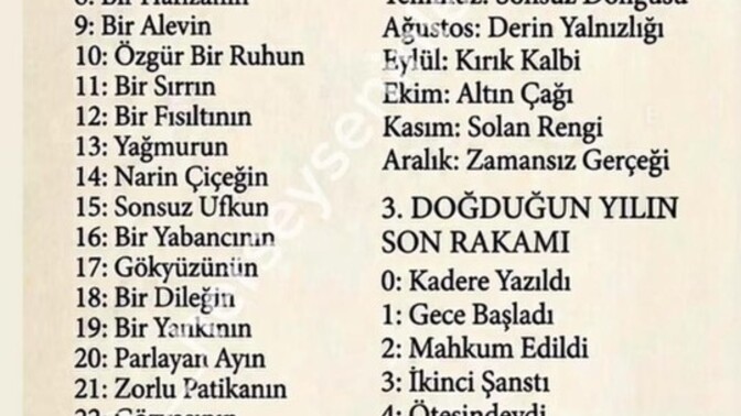 Hayatınız bir drama dizisi olsaydı adı ne olurdu?