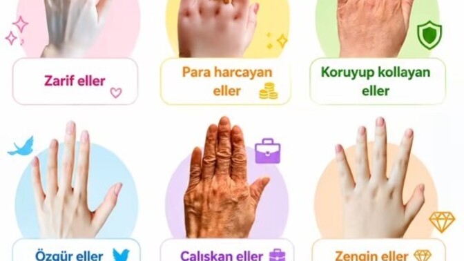 Elleriniz uzun parmaklı mı yoksa küçük ve tombul mu, sizinki hangisine benziyor?