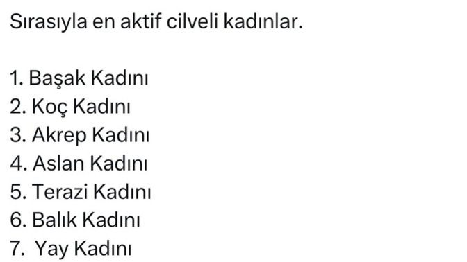 En cilveli burç kadını hangisidir?
