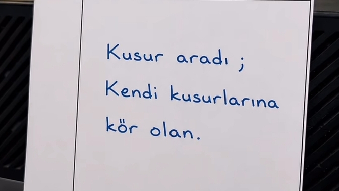 Kusur arar mısınız?