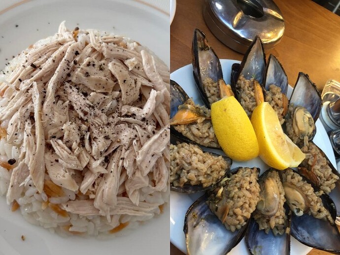 Zor bir seçim: tavuklu pilav mı, midye mi 😅😋?