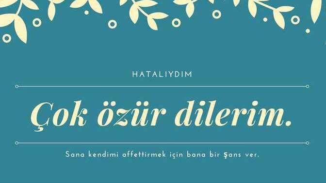 Özür bekliyor musunuz?