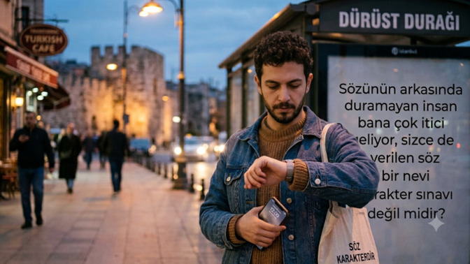 Sözünün arkasında duramayan insan bana çok itici geliyor, sizce de verilen söz bir nevi karakter sınavı değil midir?
