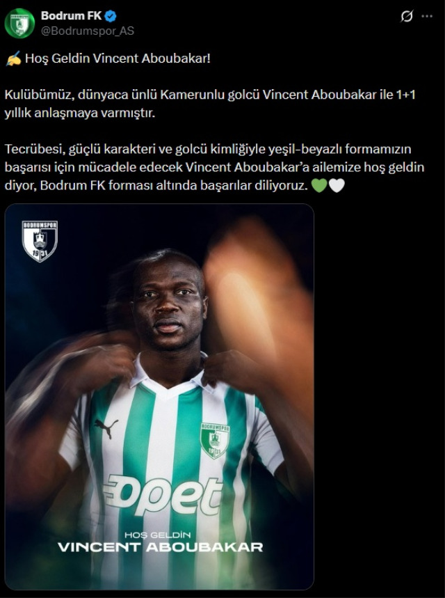Vincent Aboubakar Bodrum FKda! Sizce Aboubakar Bodrum FKda başarılı olabilir mi?