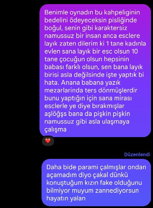 Beni eskortla aldatan sevgilimi bunları söyleyip engelledim hakedene hakkını verenlerden misiniz?