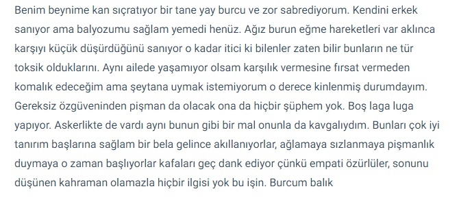 Bu yay burçlarının bu gereksiz özgüvenleri nerden geliyor ciddi soruyorum?